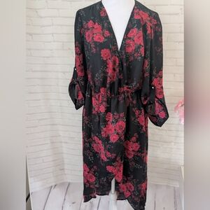 Torrid Black Floral Pattern Dress